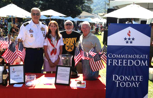 Veterans Memorial & Support Foundation and Kiwanis volunteers at a Los Gatos community event
