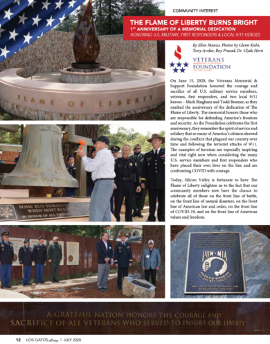 The Flame of Liberty Memorial Celebrates Its 1st Anniversary