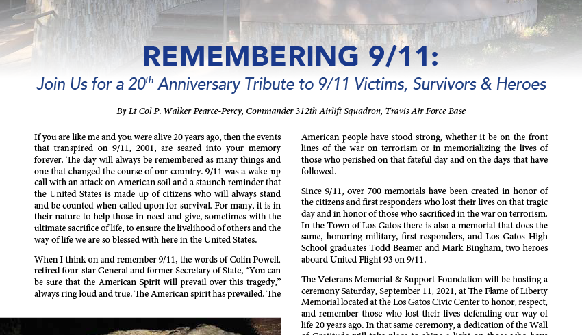9/11 20th Anniversary Remembrance Day Event