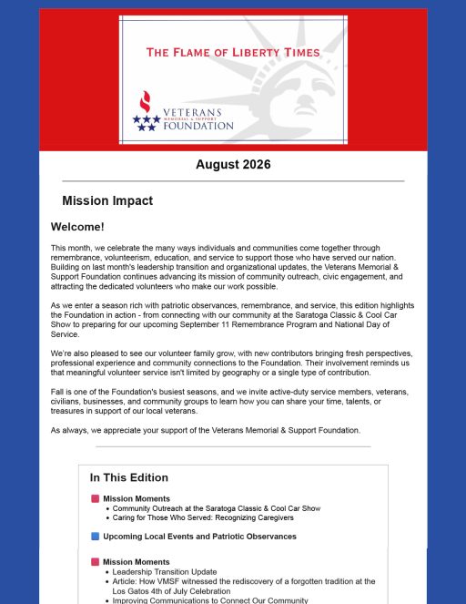 August 2026 Newsletter