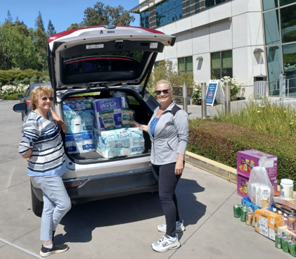 Volunteer Supply Drop in a van
